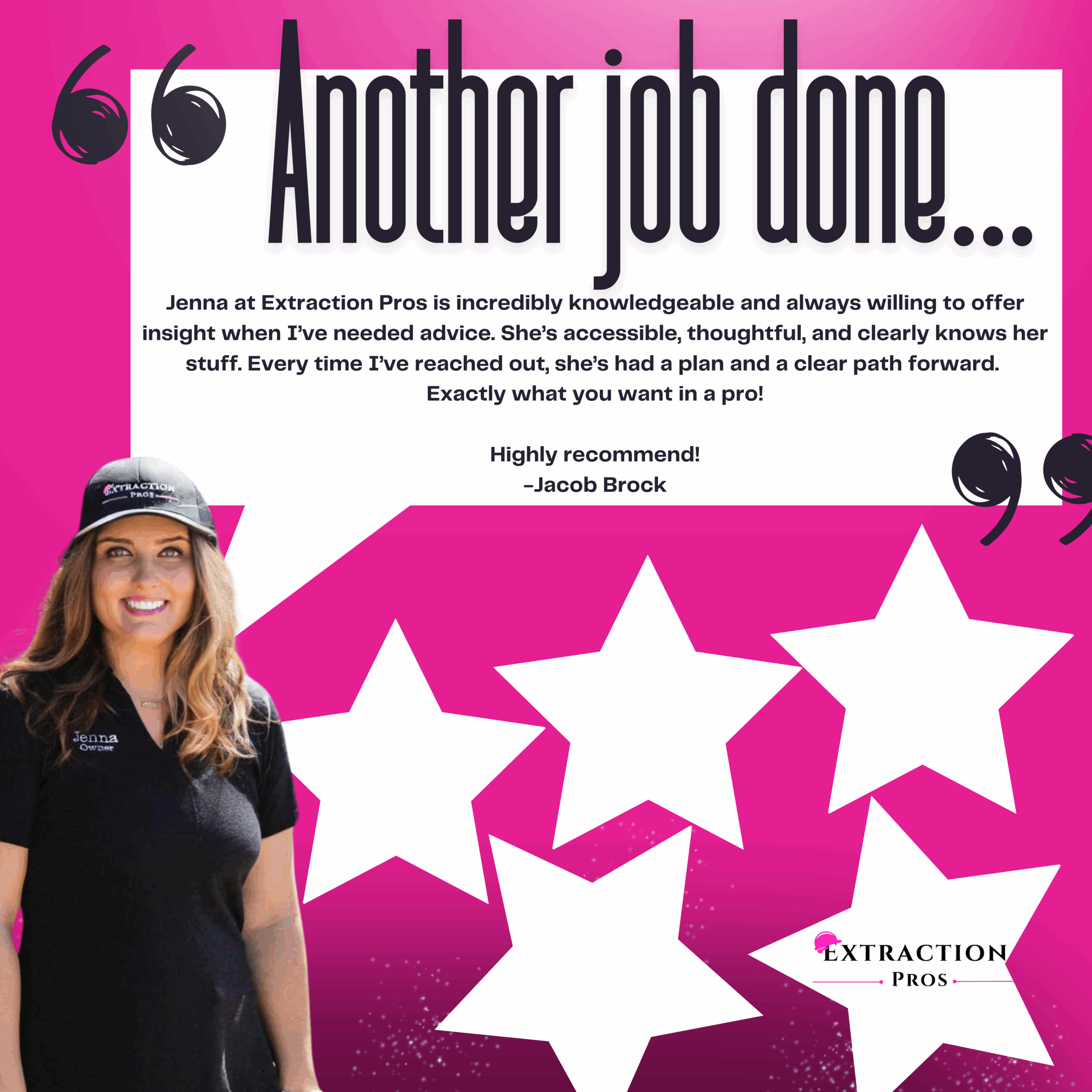 Extraction Pros reviews, Jenna Pendley, insulator reviews near me