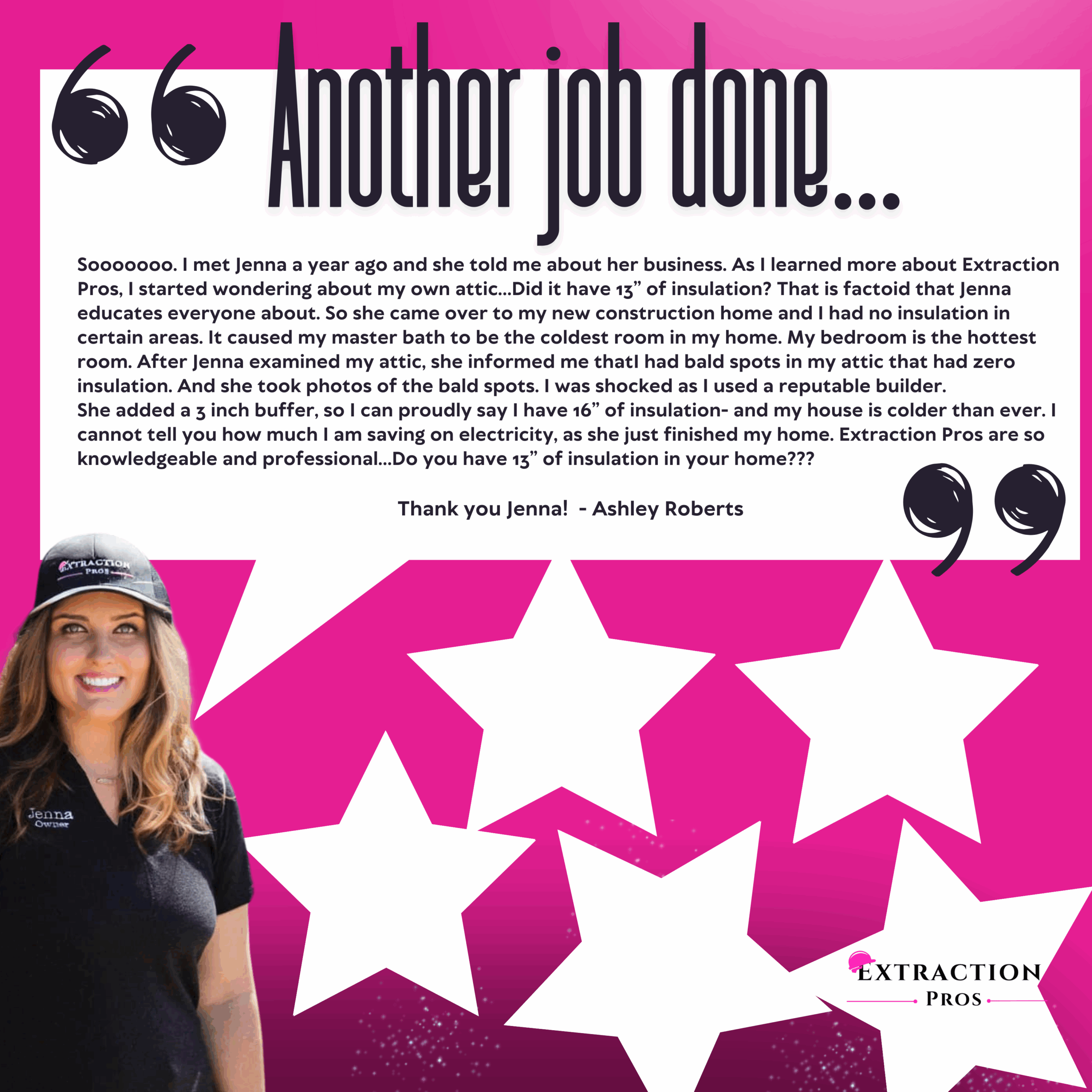 Insulation inches, Extraction Pros, Orange beach Insulator